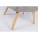 Πολυθρόνα ArteLibre MARION Γκρι Ύφασμα Μπουκλέ/Ξύλο 73x69x96cm