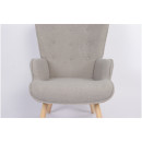 Πολυθρόνα ArteLibre MARION Γκρι Ύφασμα Μπουκλέ/Ξύλο 73x69x96cm
