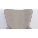 Πολυθρόνα ArteLibre MARION Γκρι Ύφασμα Μπουκλέ/Ξύλο 73x69x96cm