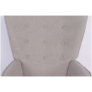 Πολυθρόνα ArteLibre MARION Γκρι Ύφασμα Μπουκλέ/Ξύλο 73x69x96cm