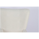 Πολυθρόνα ArteLibre MARION Λευκό Ύφασμα Μπουκλέ/Ξύλο 73x69x96cm