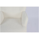 Πολυθρόνα ArteLibre MARION Λευκό Ύφασμα Μπουκλέ/Ξύλο 73x69x96cm