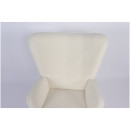 Πολυθρόνα ArteLibre MARION Λευκό Ύφασμα Μπουκλέ/Ξύλο 73x69x96cm