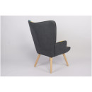 Πολυθρόνα ArteLibre BRIAR Κίτρινο/Μπλε Patchwork Ύφασμα/Ξύλο 73x69x96cm