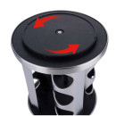 Βάση Μπαχαρικών Περιστρεφόμενη Ασημί Μεταλλική/Γυάλινη 19x23cm ALPINA