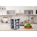 Βάση Μπαχαρικών Περιστρεφόμενη Ασημί Μεταλλική/Γυάλινη 19x23cm ALPINA