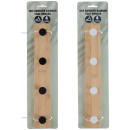 Κρεμάστρα Τοίχου 4 Θέσεων Αυτοκόλλητη Μπαμπού Σε 2 Χρώματα