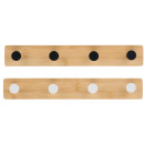 Κρεμάστρα Τοίχου 4 Θέσεων Αυτοκόλλητη Μπαμπού Σε 2 Χρώματα