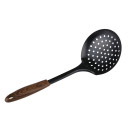 Κουτάλα Τρυπητή Μαύρο Ανοξείδωτο Ατσάλι/Ξύλο 30cm ALPINA