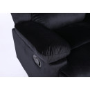 Πολυθρόνα Ανακλινόμενη ArteLibre CARINAE Μαύρο Βελούδο 93x90x100cm