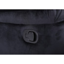 Πολυθρόνα Ανακλινόμενη ArteLibre CARINAE Μαύρο Βελούδο 93x90x100cm