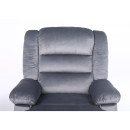Πολυθρόνα Ανακλινόμενη ArteLibre CARINAE Γκρι Βελούδο 93x90x100cm