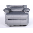 Πολυθρόνα Ανακλινόμενη ArteLibre CARINAE Γκρι Βελούδο 93x90x100cm