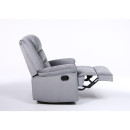 Πολυθρόνα Ανακλινόμενη ArteLibre CARINAE Γκρι Βελούδο 93x90x100cm