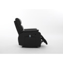 Πολυθρόνα Ανακλινόμενη ArteLibre RIGIL Με Λειτουργία Μασάζ Μαύρο PU 75x87x102cm