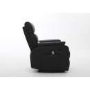 Πολυθρόνα Ανακλινόμενη ArteLibre RIGIL Με Λειτουργία Μασάζ Μαύρο PU 75x87x102cm