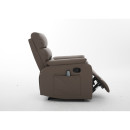Πολυθρόνα Ανακλινόμενη ArteLibre RIGIL Με Λειτουργία Μασάζ Καφέ PU 75x87x102cm