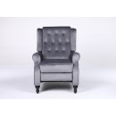 Πολυθρόνα Ανακλινόμενη ArteLibre ALNAIR Γκρι Βελούδο 78x85x104cm