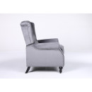 Πολυθρόνα Ανακλινόμενη ArteLibre ALNAIR Γκρι Βελούδο 78x85x104cm