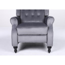 Πολυθρόνα Ανακλινόμενη ArteLibre ALNAIR Γκρι Βελούδο 78x85x104cm