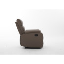 Πολυθρόνα Ανακλινόμενη ArteLibre TALITHA Καφέ PU 79x97x101cm