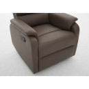 Πολυθρόνα Ανακλινόμενη ArteLibre TALITHA Καφέ PU 79x97x101cm