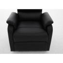 Πολυθρόνα Ανακλινόμενη ArteLibre TALITHA Μαύρο PU 79x97x101cm