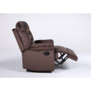 Πολυθρόνα Ανακλινόμενη ArteLibre NASHIRA Καφέ Βελούδο 88x90x99cm