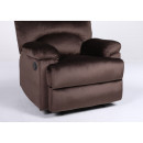 Πολυθρόνα Ανακλινόμενη ArteLibre NASHIRA Καφέ Βελούδο 88x90x99cm