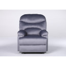 Πολυθρόνα Ανακλινόμενη ArteLibre NASHIRA Γκρι Βελούδο 88x90x99cm