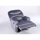 Πολυθρόνα Ανακλινόμενη ArteLibre NASHIRA Γκρι Βελούδο 88x90x99cm