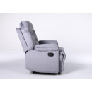 Πολυθρόνα Ανακλινόμενη ArteLibre NASHIRA Γκρι Βελούδο 88x90x99cm