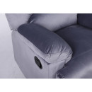 Πολυθρόνα Ανακλινόμενη ArteLibre NASHIRA Γκρι Βελούδο 88x90x99cm