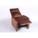Πολυθρόνα Ανακλινόμενη ArteLibre TUREIS Καφέ Βελούδο 68x86x99cm