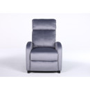 Πολυθρόνα Ανακλινόμενη ArteLibre TUREIS Γκρι Βελούδο 68x86x99cm