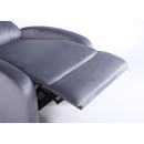 Πολυθρόνα Ανακλινόμενη ArteLibre TUREIS Γκρι Βελούδο 68x86x99cm