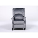 Πολυθρόνα Ανακλινόμενη ArteLibre MARKEB Γκρι Βελούδο 72x84x97cm