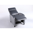 Πολυθρόνα Ανακλινόμενη ArteLibre ATRIA Γκρι Βελούδο 67.5x90x104cm