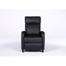 Πολυθρόνα Ανακλινόμενη ArteLibre ATRIA Μαύρο PU 67.5x90x104cm