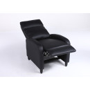 Πολυθρόνα Ανακλινόμενη ArteLibre ATRIA Μαύρο PU 67.5x90x104cm