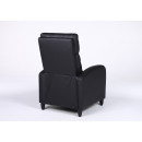 Πολυθρόνα Ανακλινόμενη ArteLibre ATRIA Μαύρο PU 67.5x90x104cm