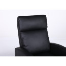 Πολυθρόνα Ανακλινόμενη ArteLibre ATRIA Μαύρο PU 67.5x90x104cm