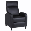 Πολυθρόνα Ανακλινόμενη ArteLibre ATRIA Μαύρο PU 67.5x90x104cm
