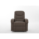 Πολυθρόνα Ανακλινόμενη ArteLibre CELAENO Καφέ PU 80x96x97cm