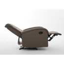 Πολυθρόνα Ανακλινόμενη ArteLibre CELAENO Καφέ PU 80x96x97cm