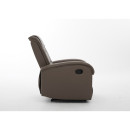 Πολυθρόνα Ανακλινόμενη ArteLibre CELAENO Καφέ PU 80x96x97cm