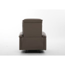 Πολυθρόνα Ανακλινόμενη ArteLibre CELAENO Καφέ PU 80x96x97cm
