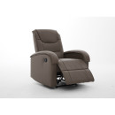 Πολυθρόνα Ανακλινόμενη ArteLibre CELAENO Καφέ PU 80x96x97cm