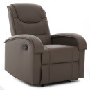 Πολυθρόνα Ανακλινόμενη ArteLibre CELAENO Καφέ PU 80x96x97cm