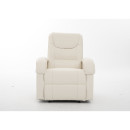 Πολυθρόνα Ανακλινόμενη ArteLibre CELAENO Εκρού PU 80x96x97cm
